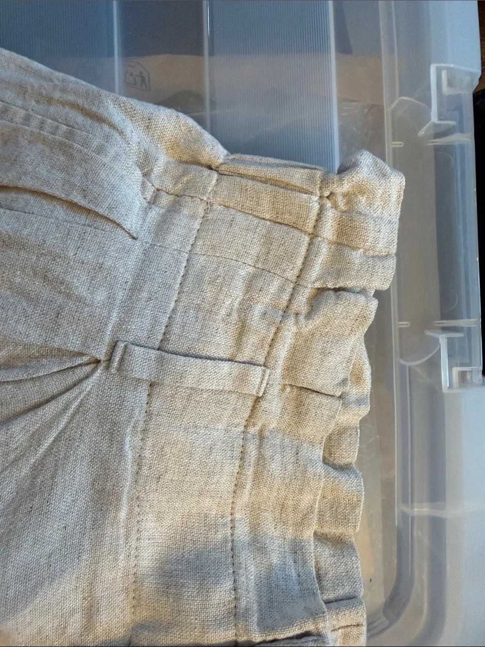 Banana Republic Wide Leg Linen-Blend Pants in Light Beige